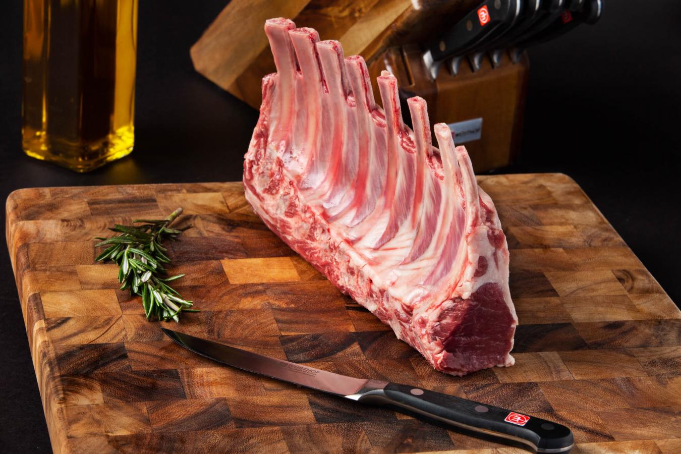 Lamb Rack Domestic 8 Rib Cap Off Frenched Delivery LAS VEGAS